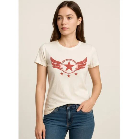 Sledge USA Graphic Tee Star Wings Distressed White XL - Picture 1 of 5